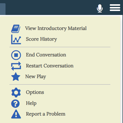 Report a problem Screen